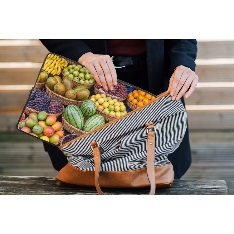 Laptophoes Fruit - Markt - Kleurrijk - Fruit - Markt - Kleurrijk laptophoes neopreen klein