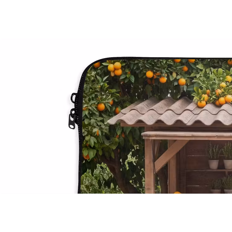 Laptophoes Fruit - Markt - Landelijk - Fruit - Markt - Landelijk laptophoes neopreen klein