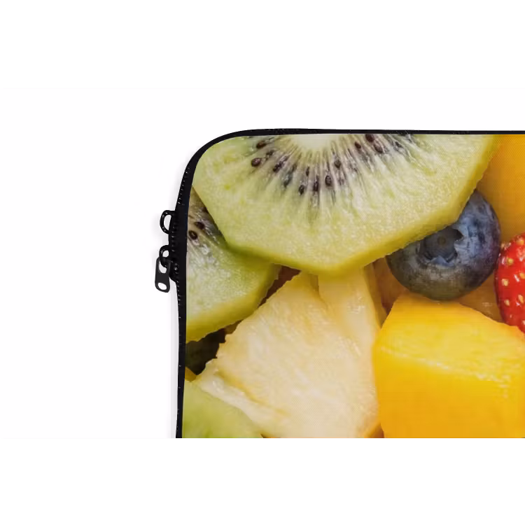 Fruit - Plakjes - Eten - Kleurrijk laptophoes neopreen klein -detail