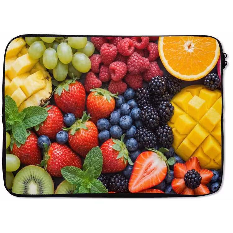 Fruit - Vers - Kleurrijk - Eten laptophoes neopreen klein -zkaufland3dotto