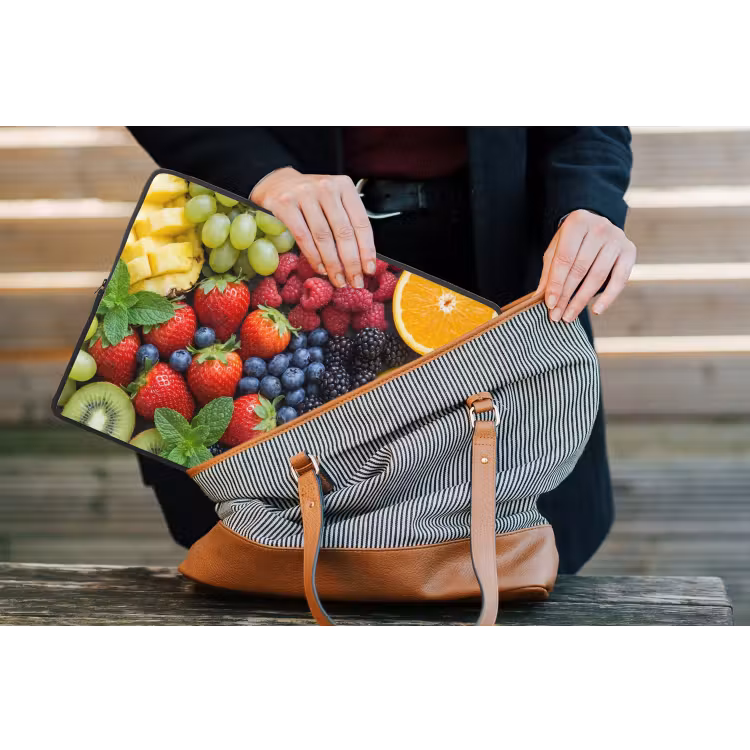 Fruit - Vers - Kleurrijk - Eten laptophoes neopreen klein -tas