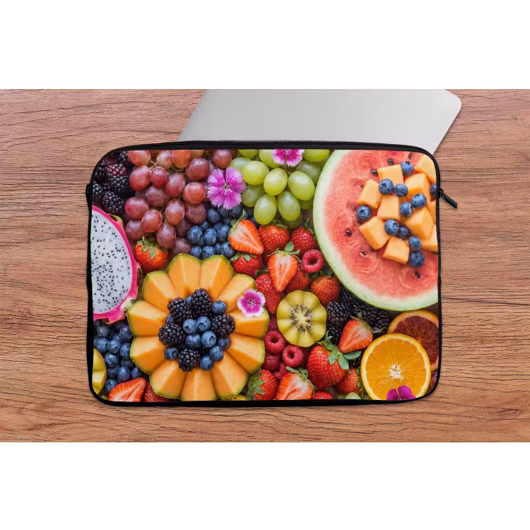 Fruit - Vers - Variatie - Eten - Kleurrijk laptophoes neopreen klein -tafel