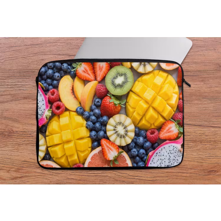Fruit - Versneden - Kleurrijk - Eten - Gezond laptophoes neopreen klein -tafel