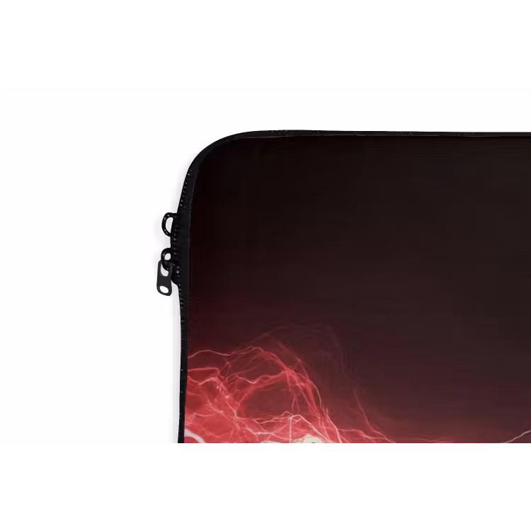 Gaming - Rood - Elektriciteit - Energie - Lijn laptophoes neopreen klein -detail