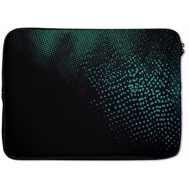 Gaming - Stippen - Groen - Vervagen laptophoes neopreen klein -zkaufland3dotto