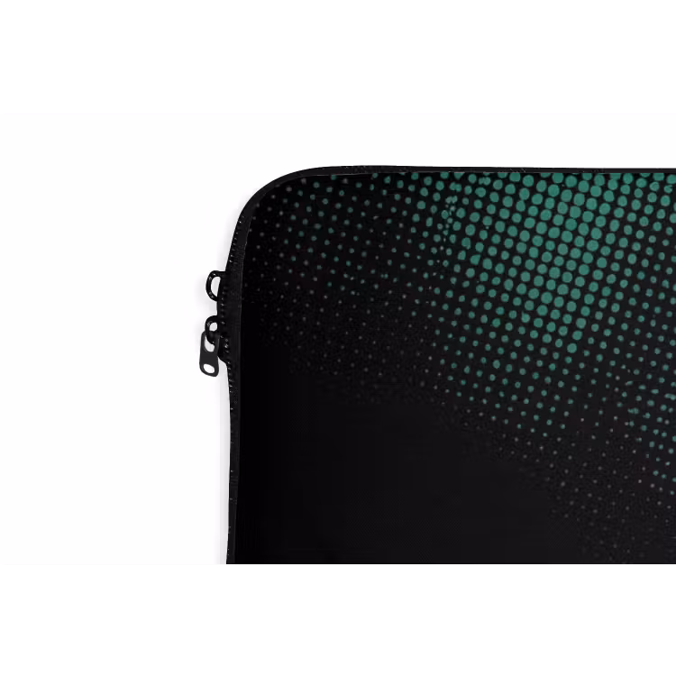 Gaming - Stippen - Groen - Vervagen laptophoes neopreen klein -detail