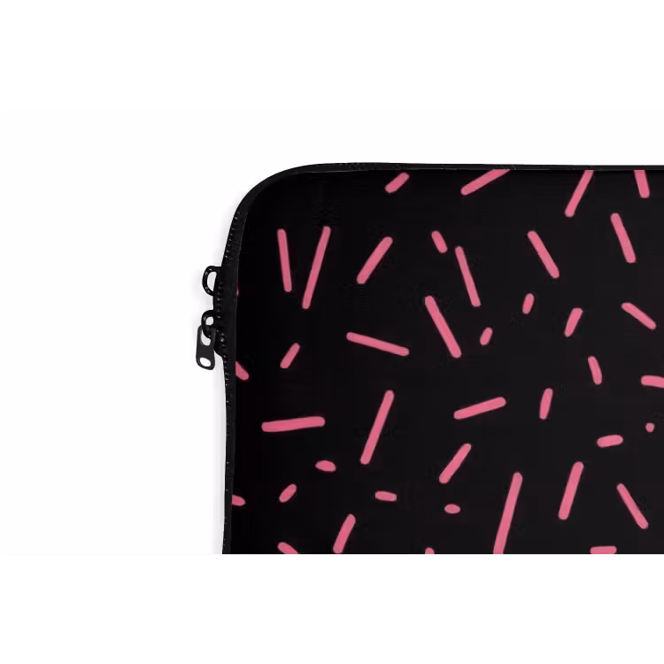 Gaming - Streepjes - Roze - Abstract laptophoes neopreen klein -detail