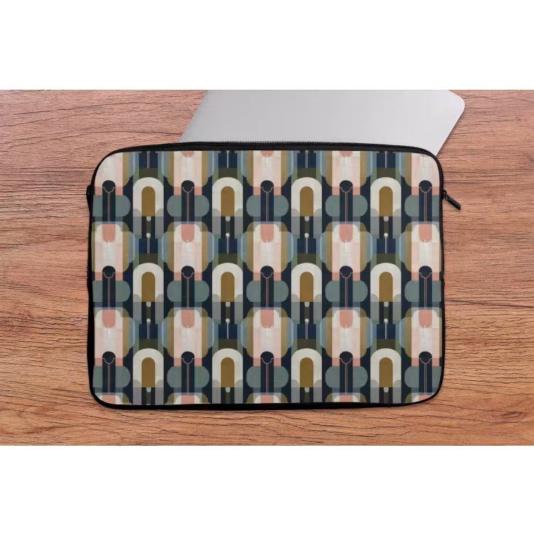 Geografisch - Modern - Kleurrijk laptophoes neopreen klein 279 -tafel