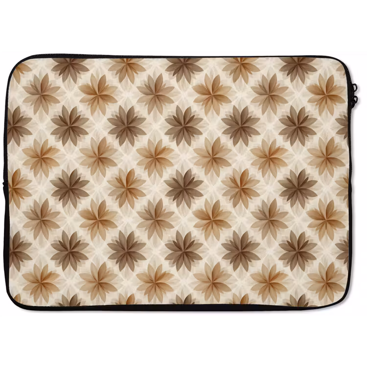 Geografisch - Patroon - Bruin laptophoes neopreen klein 279 -zkaufland3dotto