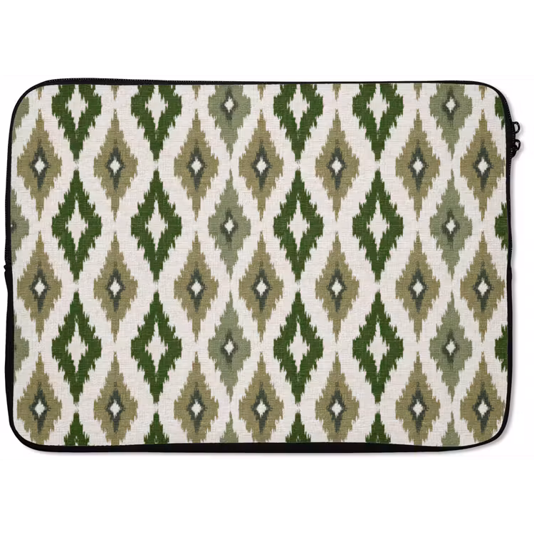 Geografisch - Ruitmotief - Groen laptophoes neopreen klein 279 -zkaufland3dotto