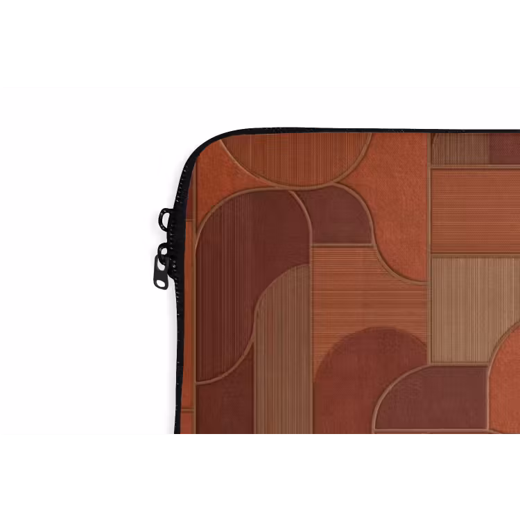 Geometrisch - Abstract - Textuur - Bruin laptophoes neopreen klein 279 -detail