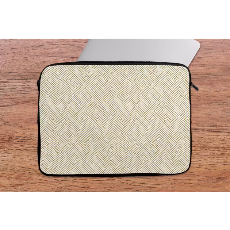 Geometrisch - Lijnen - Groen laptophoes neopreen klein 279 -tafel