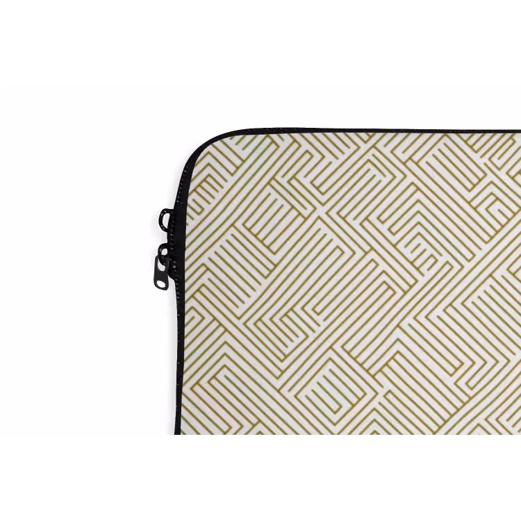 Geometrisch - Lijnen - Groen laptophoes neopreen klein 279 -detail