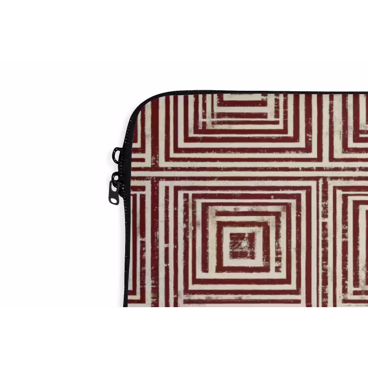 Geometrisch - Patroon - Rood laptophoes neopreen klein 279 -detail
