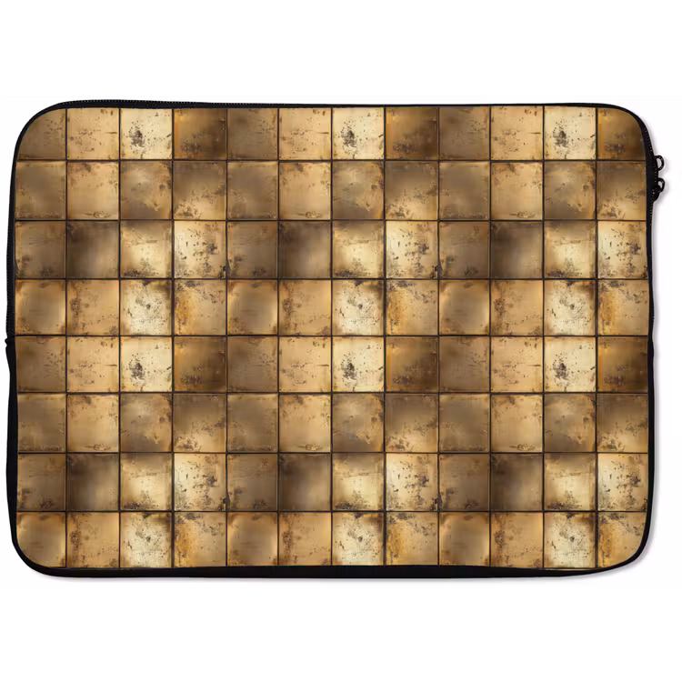 Geometrisch - Tegels - Goud laptophoes neopreen klein 279 -zkaufland3dotto