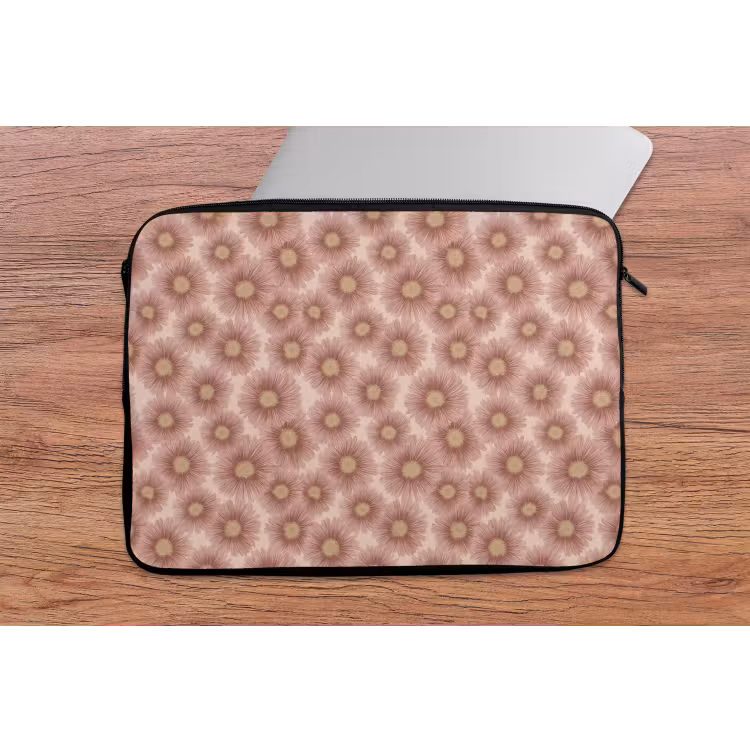 Gerbera - Bloemen - Roze laptophoes neopreen klein 279 -tafel