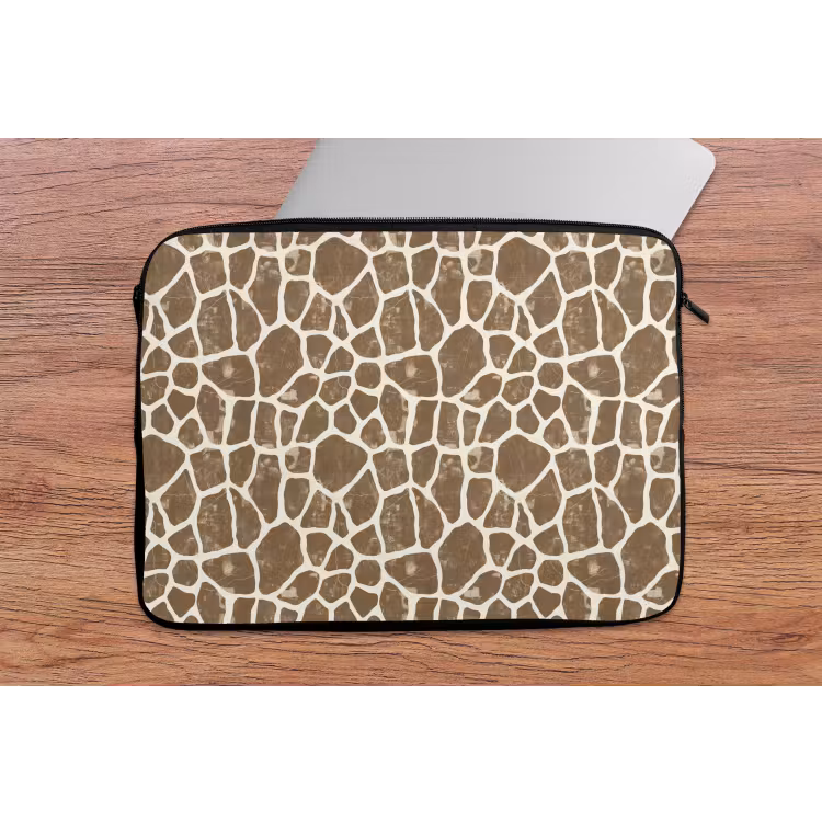 Giraf - Klassiek - Bruin laptophoes neopreen klein 279 -tafel