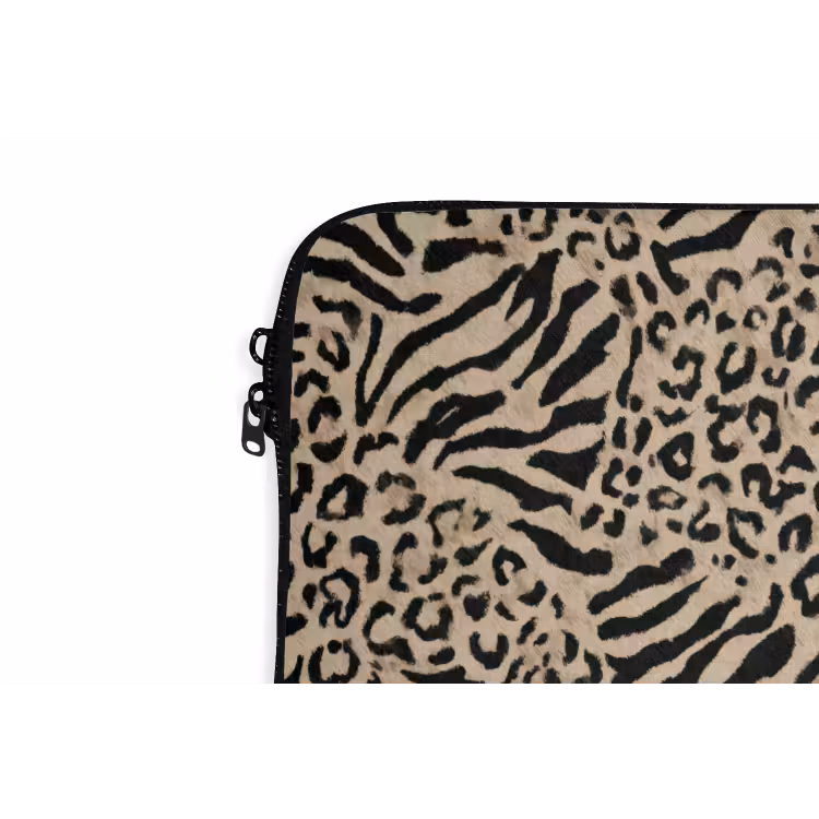 Giraf - Zebra - Motief - Bruin laptophoes neopreen klein 279 -detail