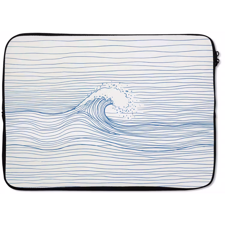 Golf - Brekende - Natuur - Minimalistisch - Blauw laptophoes neopreen klein -zkaufland3dotto