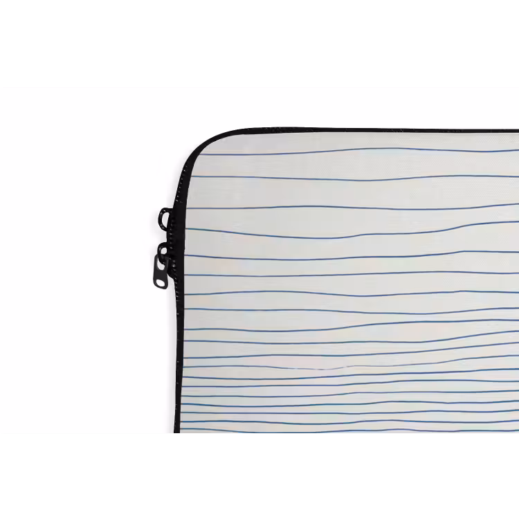 Golf - Brekende - Natuur - Minimalistisch - Blauw laptophoes neopreen klein -detail