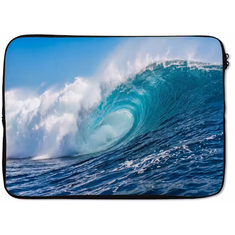 Golf - Oceaan - Water - Dynamisch - Blauw laptophoes neopreen klein -zkaufland3dotto