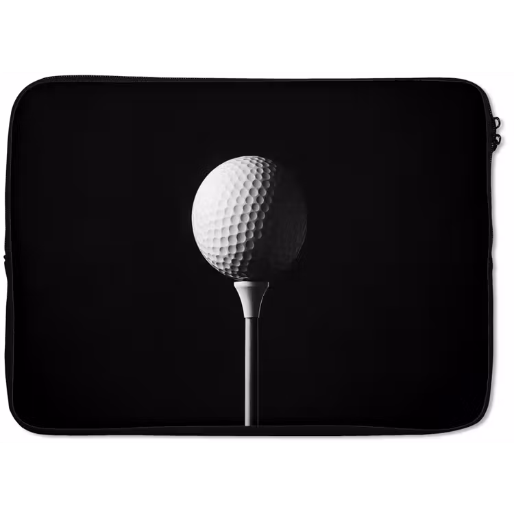 Golfbal - Minimalistisch - Wit laptophoes neopreen klein -zkaufland3dotto