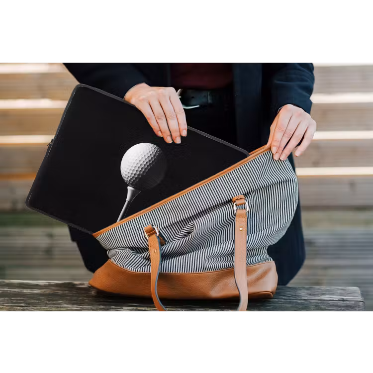 Golfbal - Minimalistisch - Wit laptophoes neopreen klein -tas