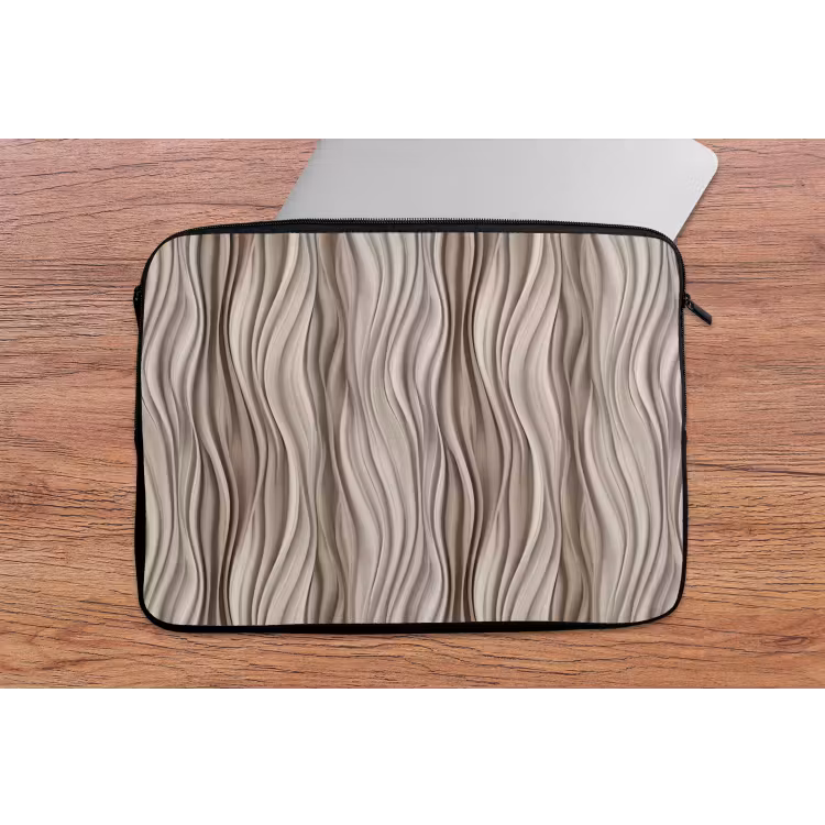 Golven - 3D - Crème laptophoes neopreen klein 279 -tafel