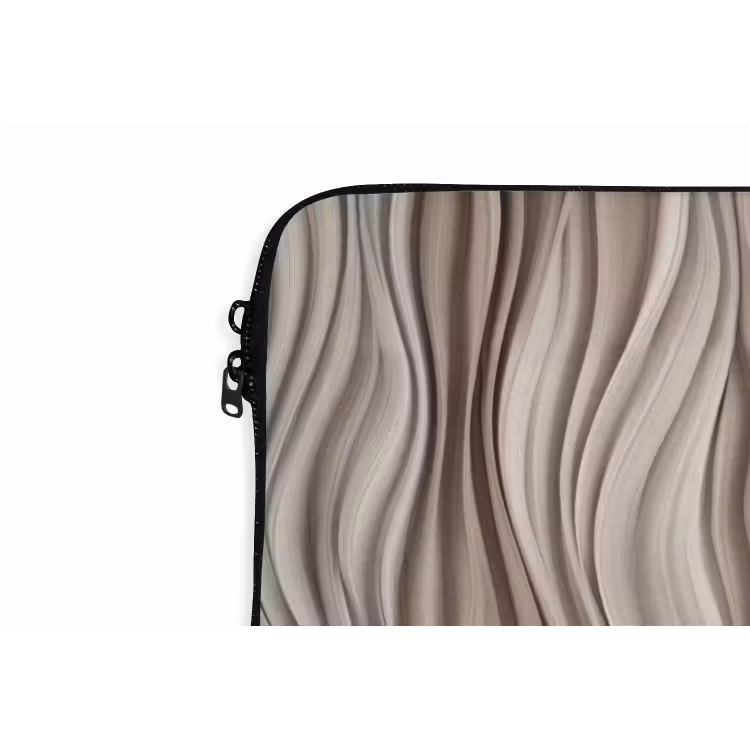 Golven - 3D - Crème laptophoes neopreen klein 279 -detail