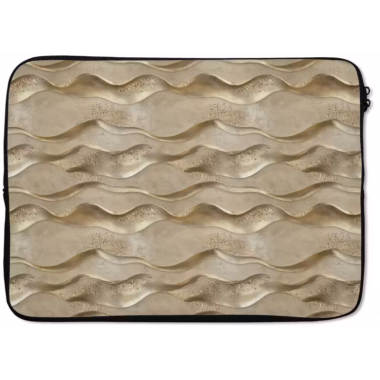 Golven - Patroon - Goud laptophoes neopreen klein 279 -zkaufland3dotto