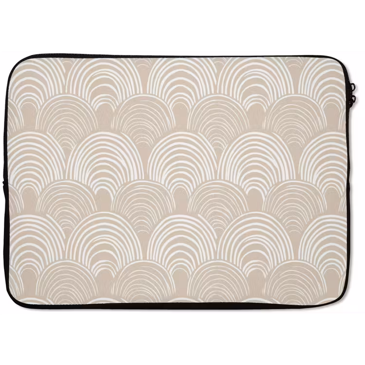 Golven - Structuur - Beige laptophoes neopreen klein 279 -zkaufland3dotto