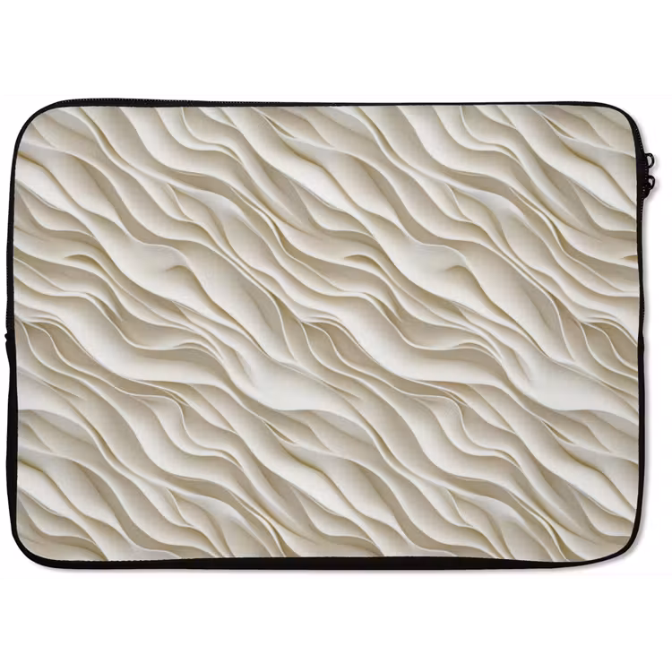 Golven - Wit - Minimalistisch laptophoes neopreen klein 279 -zkaufland3dotto