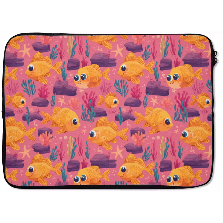Goudvissen - Koraal - Kleurrijk laptophoes neopreen klein 279 -zkaufland3dotto