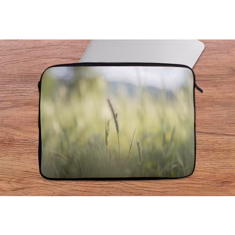 Graan - Aar - Natuur - Groen - Detail laptophoes neopreen klein -tafel