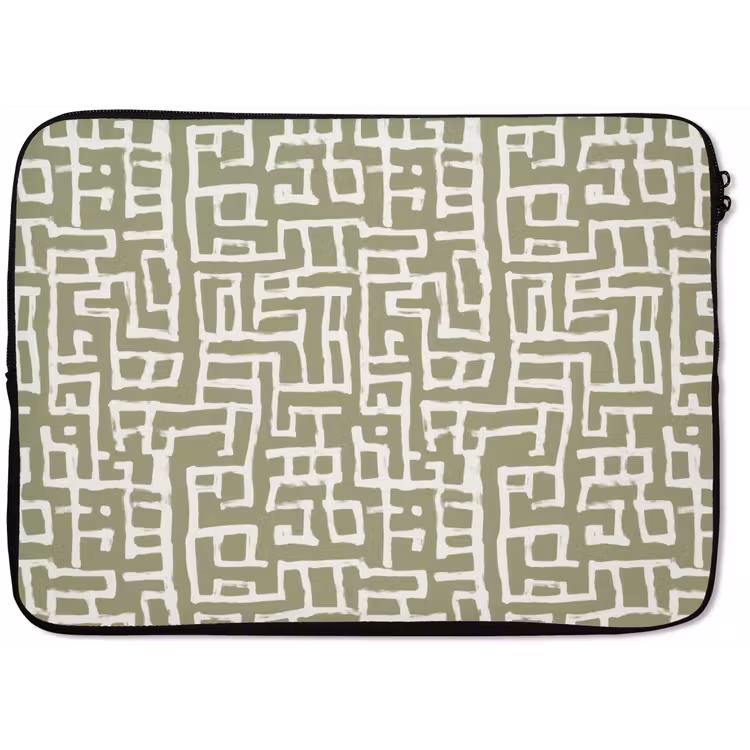 Grafisch - Patroon - Groen laptophoes neopreen klein 279 -zkaufland3dotto