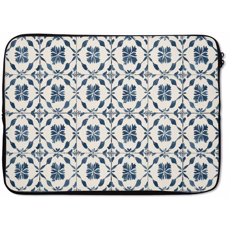 Grafisch - Tegel - Blauw laptophoes neopreen klein 279 -zkaufland3dotto