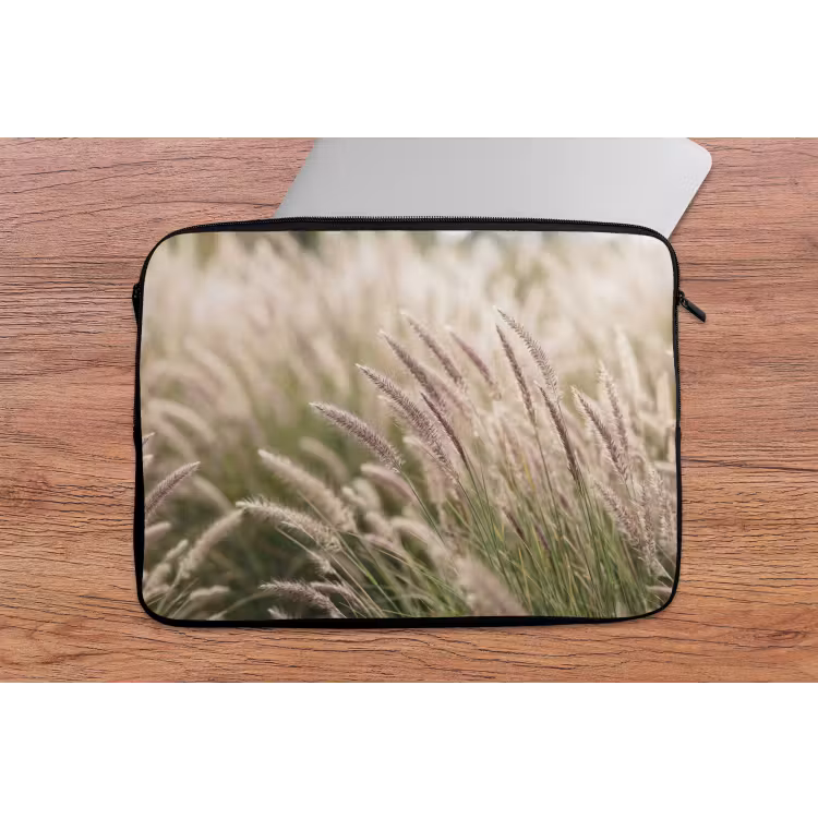 Gras - Close up - Groen laptophoes neopreen klein -tafel