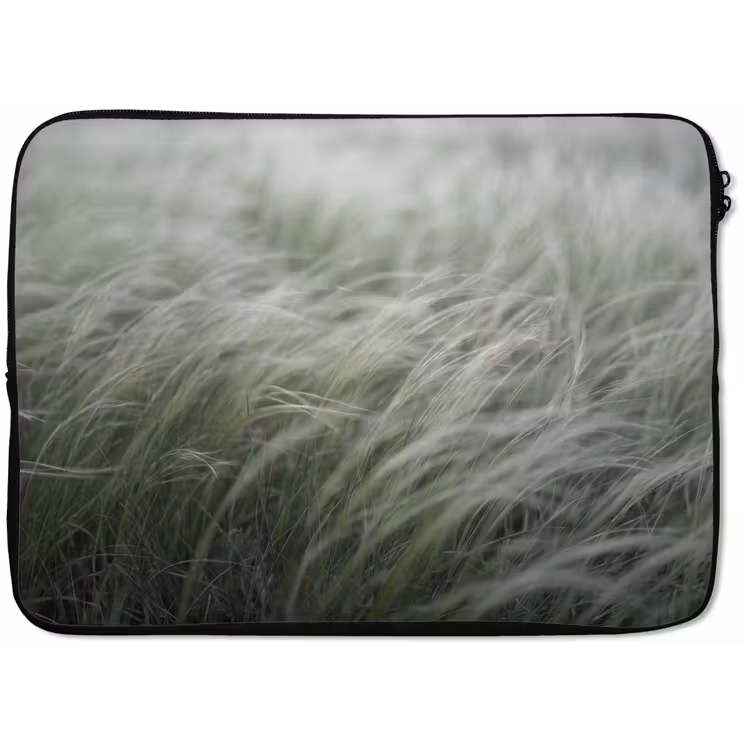 Gras - Wazig - Natuur - Groen - Zacht laptophoes neopreen klein -zkaufland3dotto