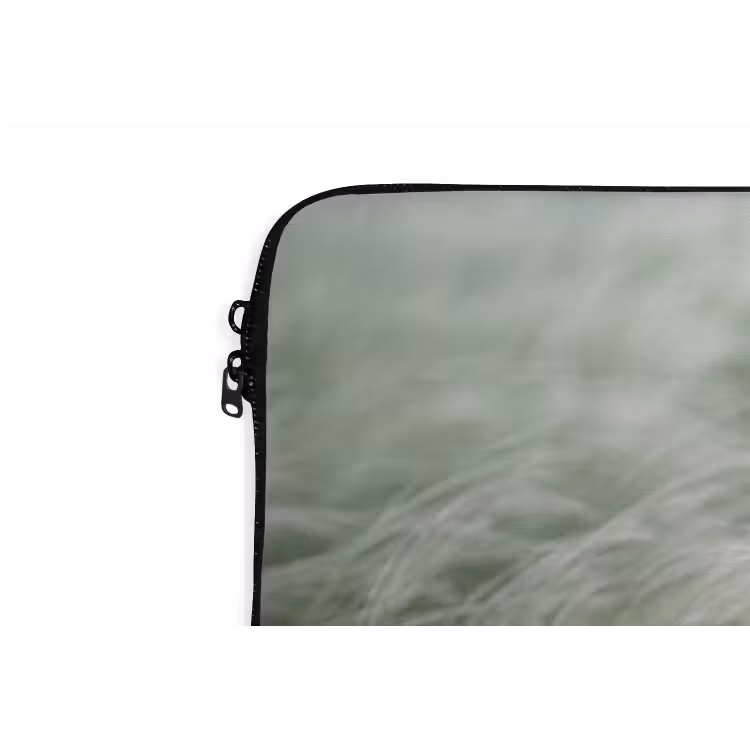 Gras - Wazig - Natuur - Groen - Zacht laptophoes neopreen klein -detail