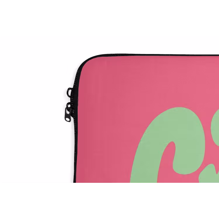Grateful - Groen - Grafisch - Vloeiend laptophoes neopreen klein -detail