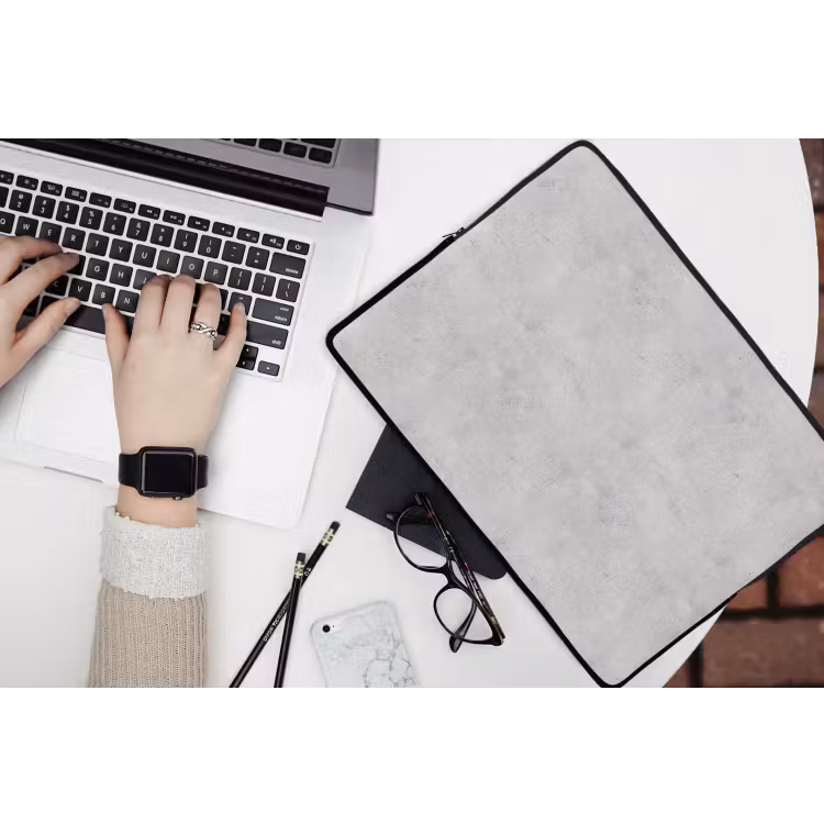 Grijs - Beton - Neutraal laptophoes neopreen klein 279 -bureau