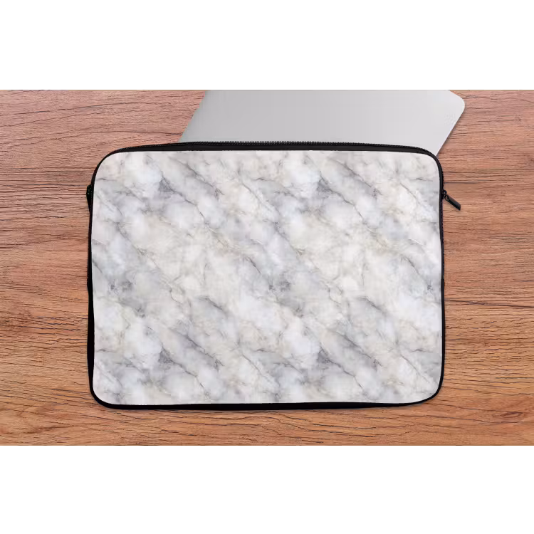 Grijs - Marmer - Gedetailleerd laptophoes neopreen klein 279 -tafel