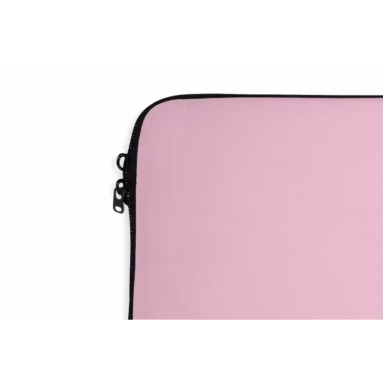 Groen - Teskt - This is art - Roze laptophoes neopreen klein -detail