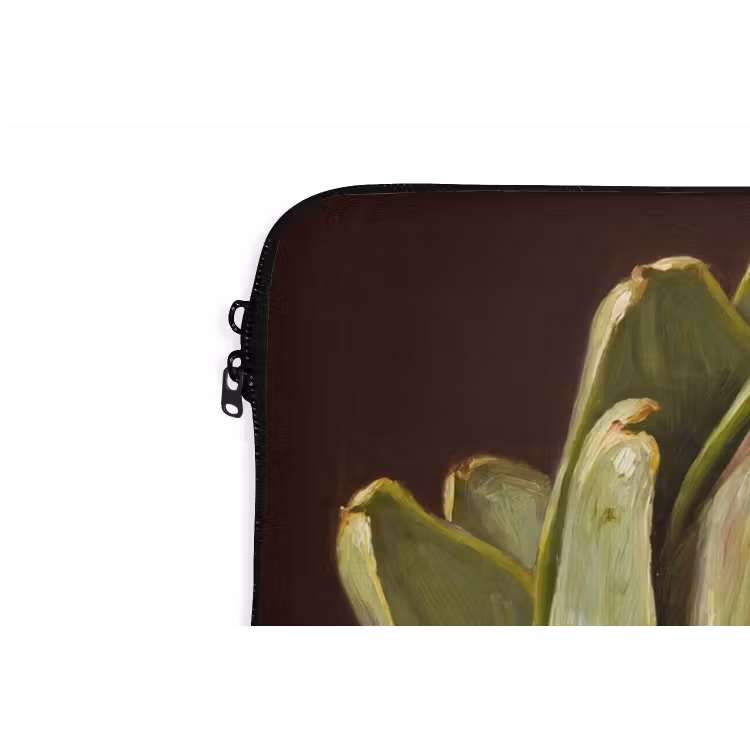 Laptophoes Groente - Artisjok - Groen - Groente - Artisjok - Groen laptophoes neopreen klein