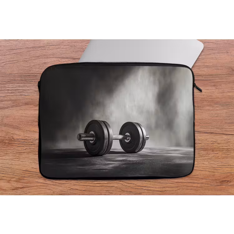 Halter - Gewichten - Zwart laptophoes neopreen klein -tafel