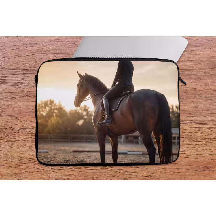Harmonie - Ruiter - Zon laptophoes neopreen klein -tafel