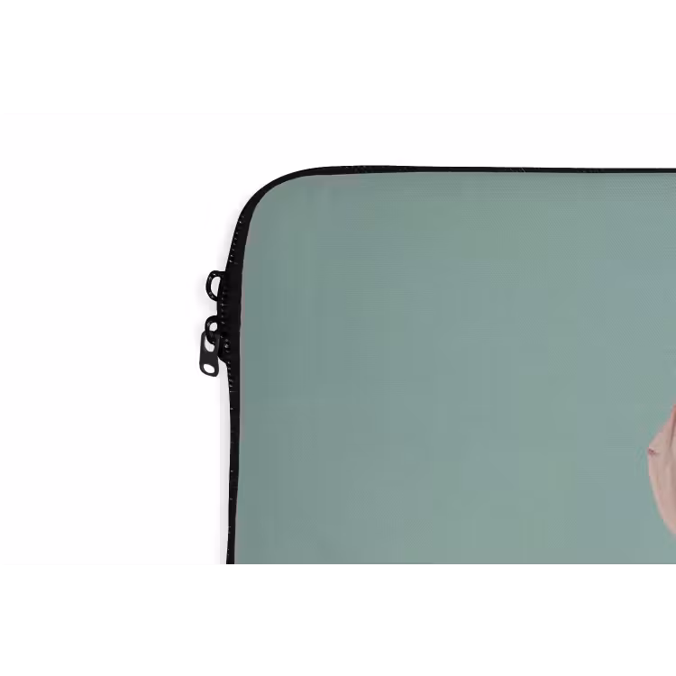 Hond - Overhemd - Bloemen - Bril laptophoes neopreen klein -detail