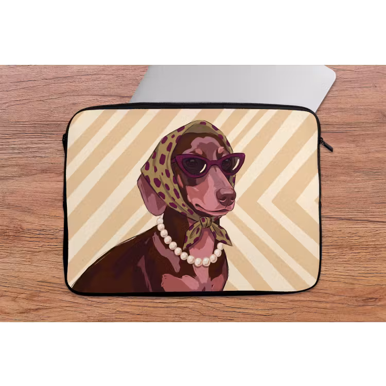 Hond - Zonnebril - Hoofddoek - Dieren - Modern laptophoes neopreen klein -tafel