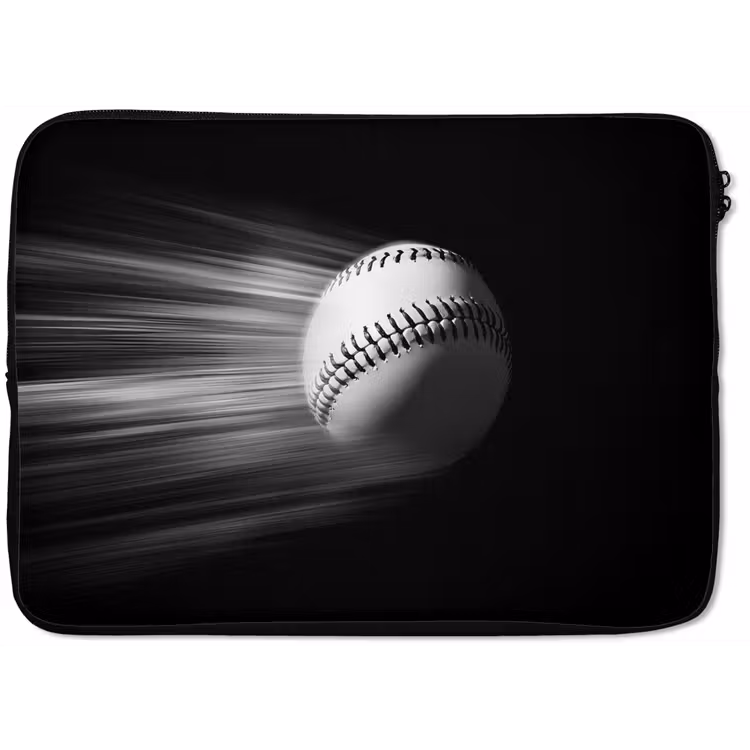 Honkbal - Wit - Vliegt laptophoes neopreen klein -zkaufland3dotto