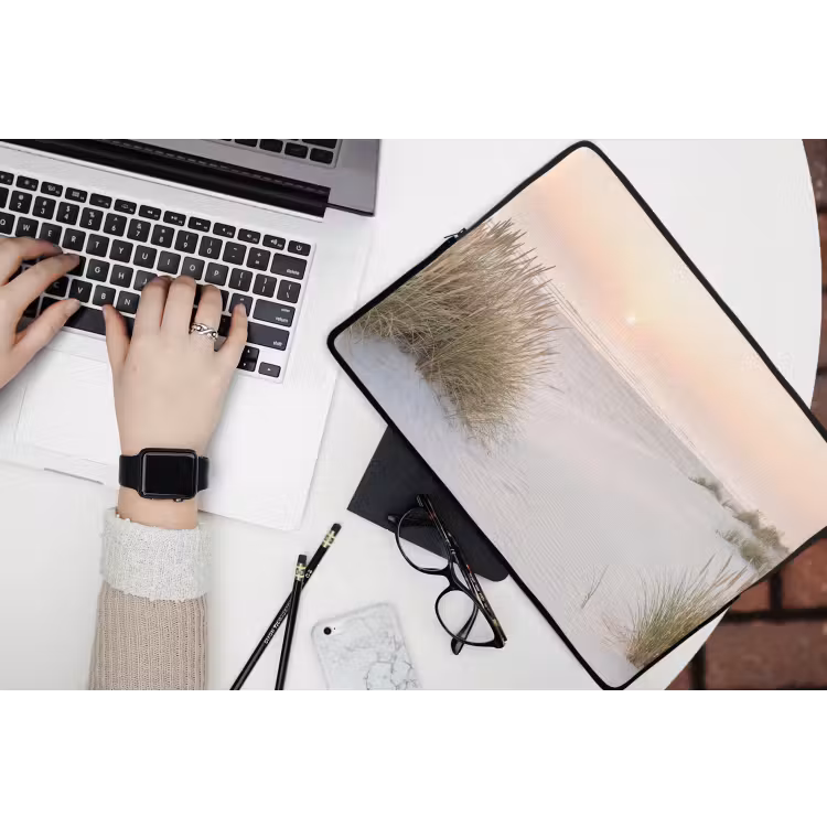 Horizon - Duinlandschap - Zand laptophoes neopreen klein -bureau